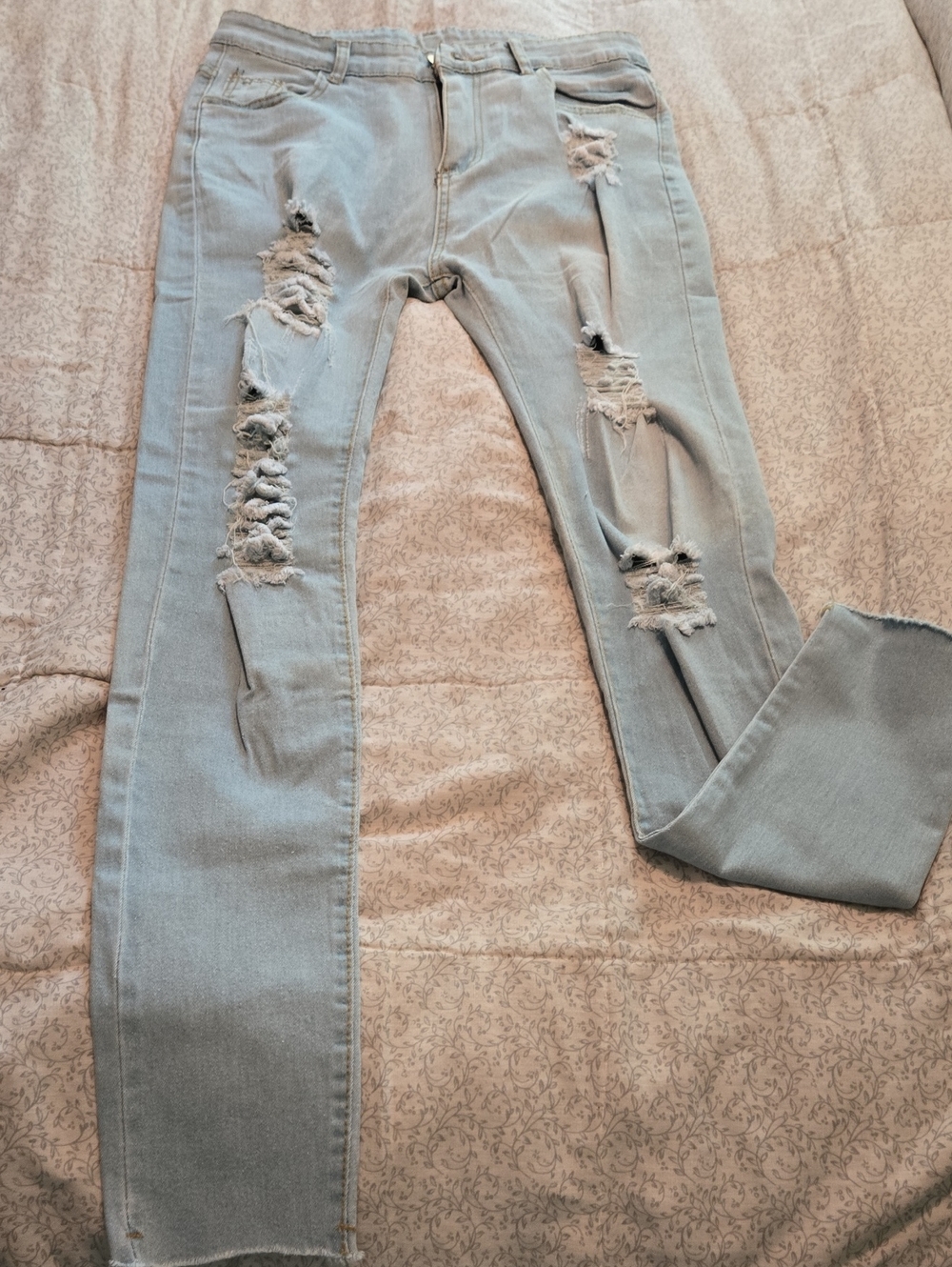 Light Blue Distressed Women’s Jeans